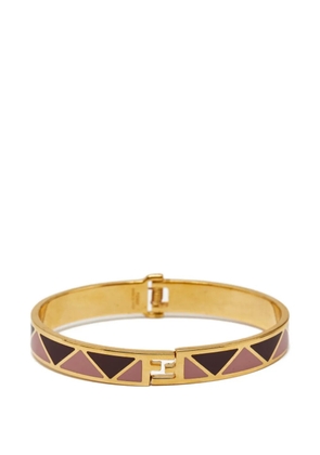 Fendi Pre-Owned geometric-pattern bracelet - Gold