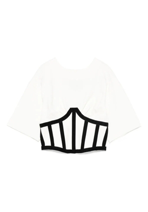 HAMZA Marsilia corset-detail top - White