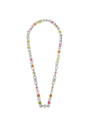 Casablanca silver-tone chain necklace