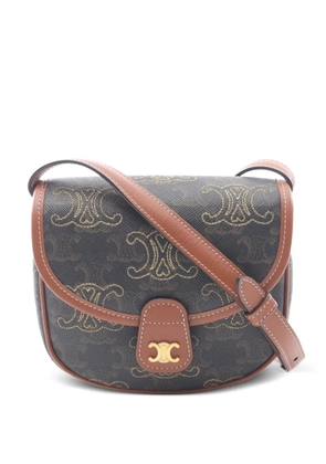 Celine Pre-Owned mini 2010s Triomphe leather shoulder bag - Brown