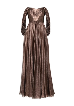 M.Marquise Silvana off-shoulder maxi dress - Brown