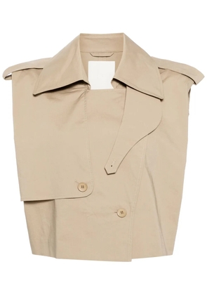 JNBY double-breasted trench vest - Brown