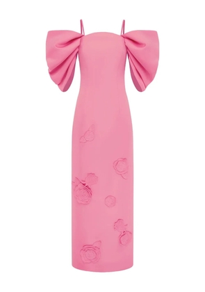 Leo Lin Arabella floral-appliqué maxi dress - Pink
