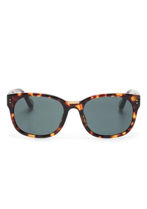 Linda Farrow Cedric square-frame sunglasses - Brown