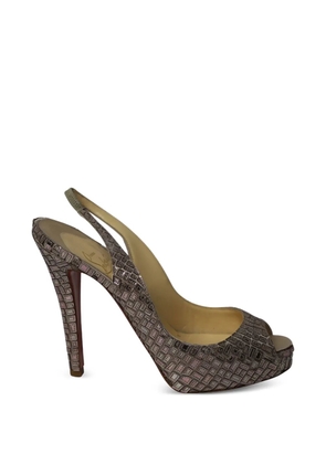 Christian Louboutin Pre-Owned Prive Mosaique open-toe pumps - Grey