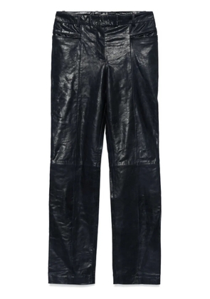REMAIN slim-fit leather trousers - Blue