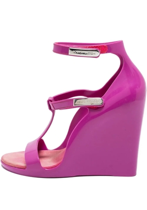 Louis Vuitton Pre-Owned 120mm wedge sandals - Purple