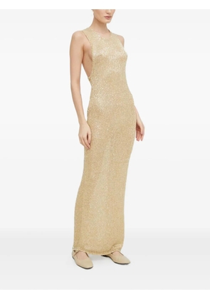 HERSKIND twisted-back maxi dress - Yellow