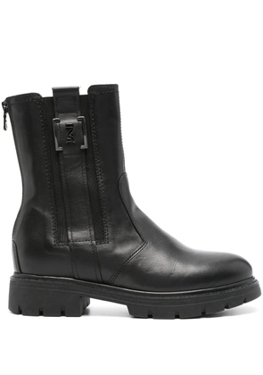 NeroGiardini logo-plaque leather boots - Black