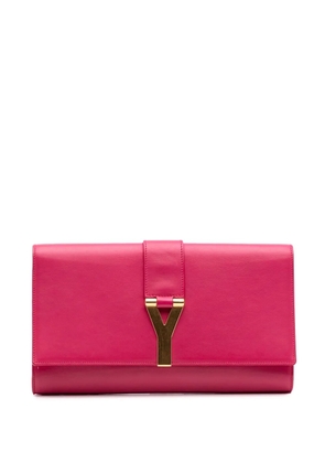 Saint Laurent Pre-Owned 2013-2025 Leather Chyc Ligne clutch bag - Pink