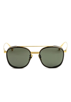 Linda Farrow square-frame sunglasses - Gold