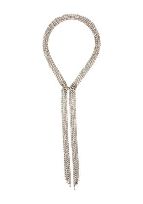 Helene Zubeldia crystal-tassel necklace - Silver