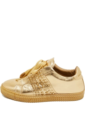 Philipp Plein studded leather sneakers - Yellow