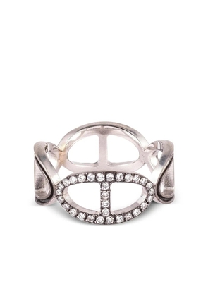Sylva & Cie diamond buckle ring - Silver