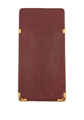 Cartier 1990s embossed corner-detail glass case - Red