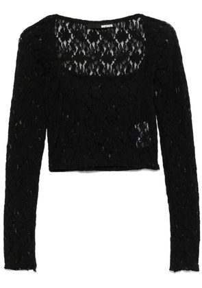 ROTATE BIRGER CHRISTENSEN lace long-sleeve top - Black
