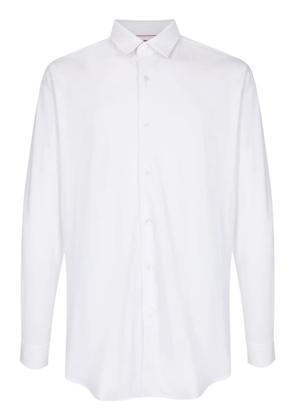 HUGO long-sleeved cotton shirt - White