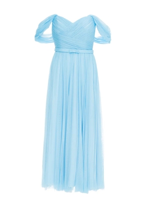 Ana Radu off-shoulder tulle dress - Blue
