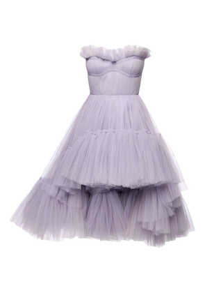 Ana Radu strapless ruffled dress - Purple