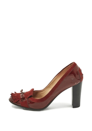 Tod's Vintage fringe bow-detail pumps - Red