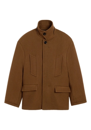 AMI Paris wool oversized high-collar Peacoat - Brown