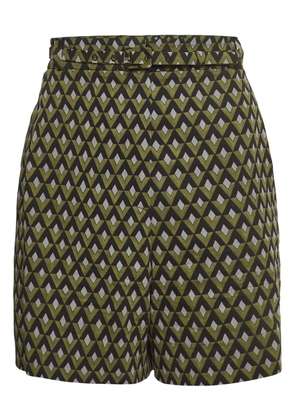 Prada Pre-Owned geometric-pattern shorts - Green