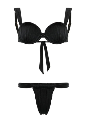 Noire Swimwear ruched balconette bikini - Black