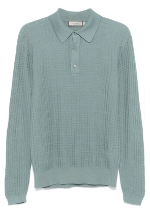 Canali textured knit polo shirt - Green