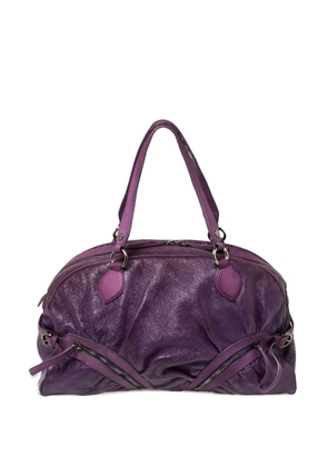 Moschino Pre-Owned draped-design leather tote bag - Purple