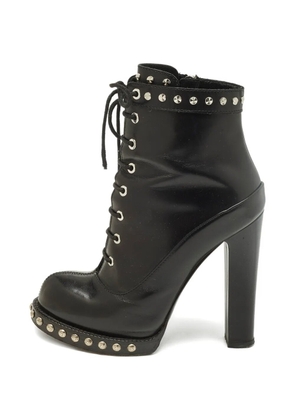 Alexander McQueen Pre-Owned lace-up leather boots - Black