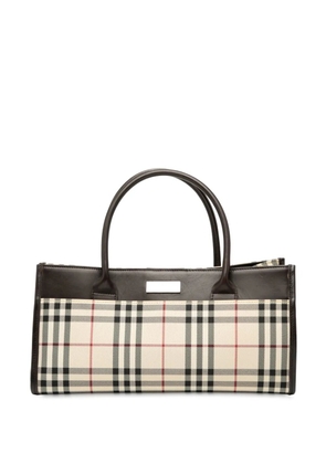 Burberry Pre-Owned 2000-2017 House Check Canvas handbag - Brown
