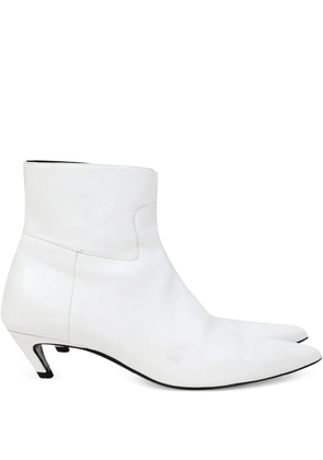 Balenciaga Pre-Owned 40mm slanted-heel ankle boots - White