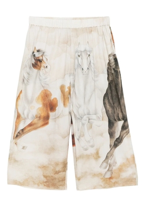 PENULTIMATE graphic-print trousers - Neutrals