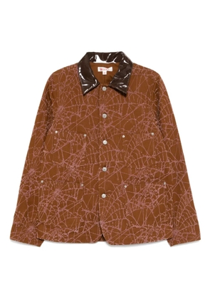 MASU flocky-web jacket - Brown