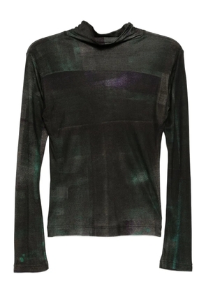 Y's printed top - Black