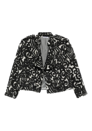 Parlor pattern-design jacket - Black