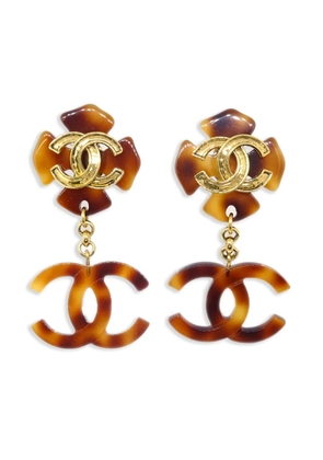 CHANEL Pre-Owned 1994 Interlocking CC clip-on earrings - Gold