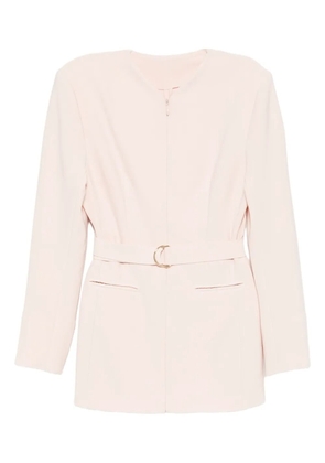 Norma Kamali long-sleeves V-neck dress - Pink