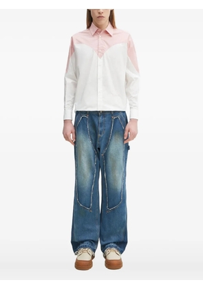 Fiorucci two-tone panelled shirt - White