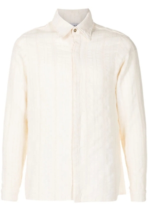 Amir Slama striped jacquard cotton shirt - Neutrals