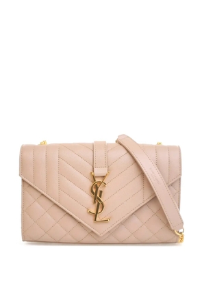 Saint Laurent Pre-Owned 2020 Small Grain De Poudre Triquilt Monogram Envelope Bag crossbody bag - Brown