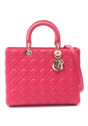 Christian Dior Pre-Owned 2010s large Lady Dior handbag - Pink