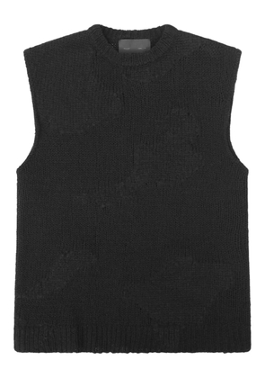 HELIOT EMIL textured crew-neck vest - Black