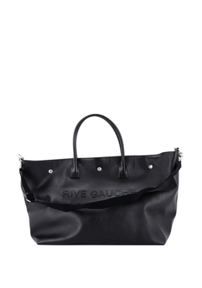 Saint Laurent Pre-Owned Rive Gauche Shopper Embossed Leather Maxi tote bag - Black