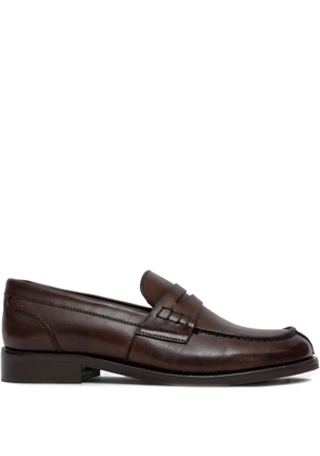 SOMMET penny-strap leather loafers - Brown
