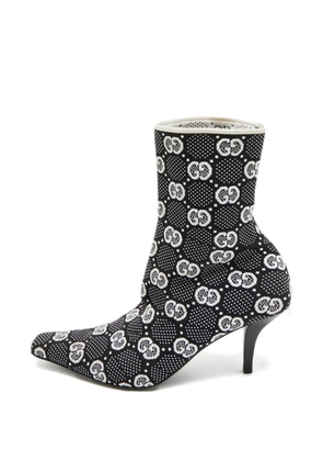 Gucci Pre-Owned knit GG boots - Black