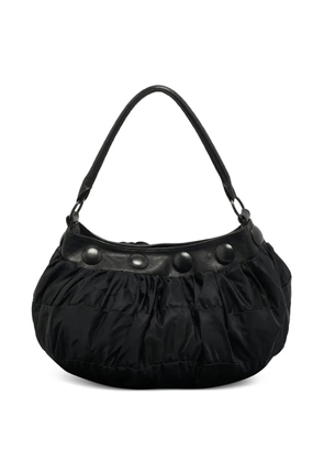 Issey Miyake Pre-Owned ruched studded shoulder bag - Black