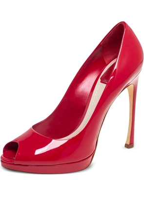 Christian Dior Pre-Owned 130mm peep-toe pumps - Red
