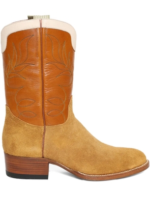 Nick Fouquet Amarillio block-heel embroidered boots - Brown