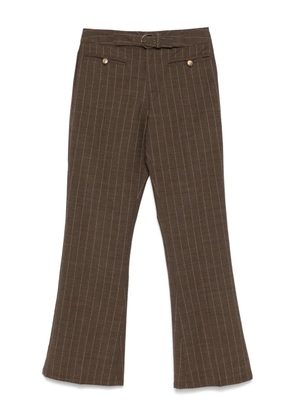 John Galliano Pre-Owned 2000s pinstriped trousers - Brown